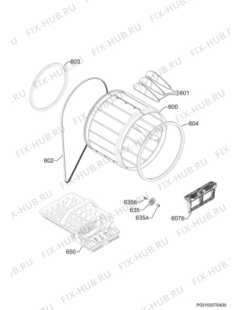 Взрыв-схема сушильной машины Electrolux EDH3988TDE - Схема узла Functional parts 267